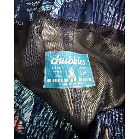 Chubbies Men's The Prehistoric Blues 5.5” Classic Swim Trunk Shorts Mesh Lined L - Picture 9 of 10